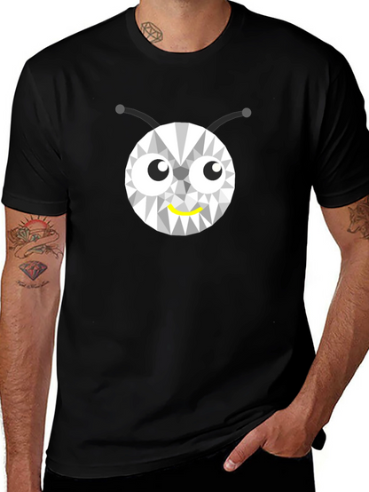 Geometric Bug Graphic Tee - Modern Style