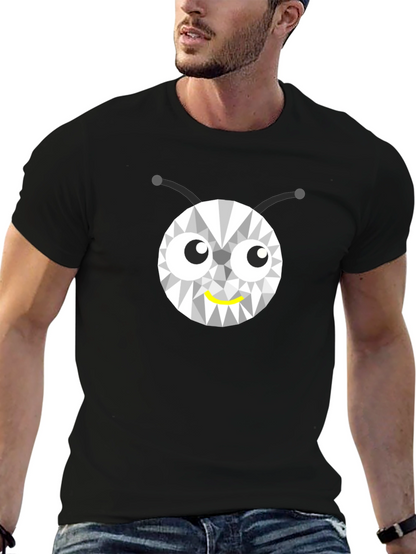Geometric Bug Graphic Tee - Modern Style