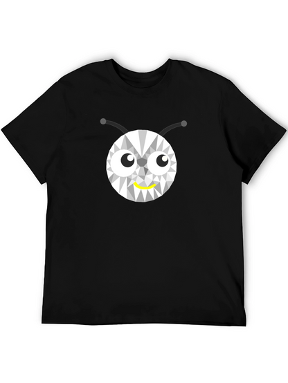 Geometric Bug Graphic Tee - Modern Style