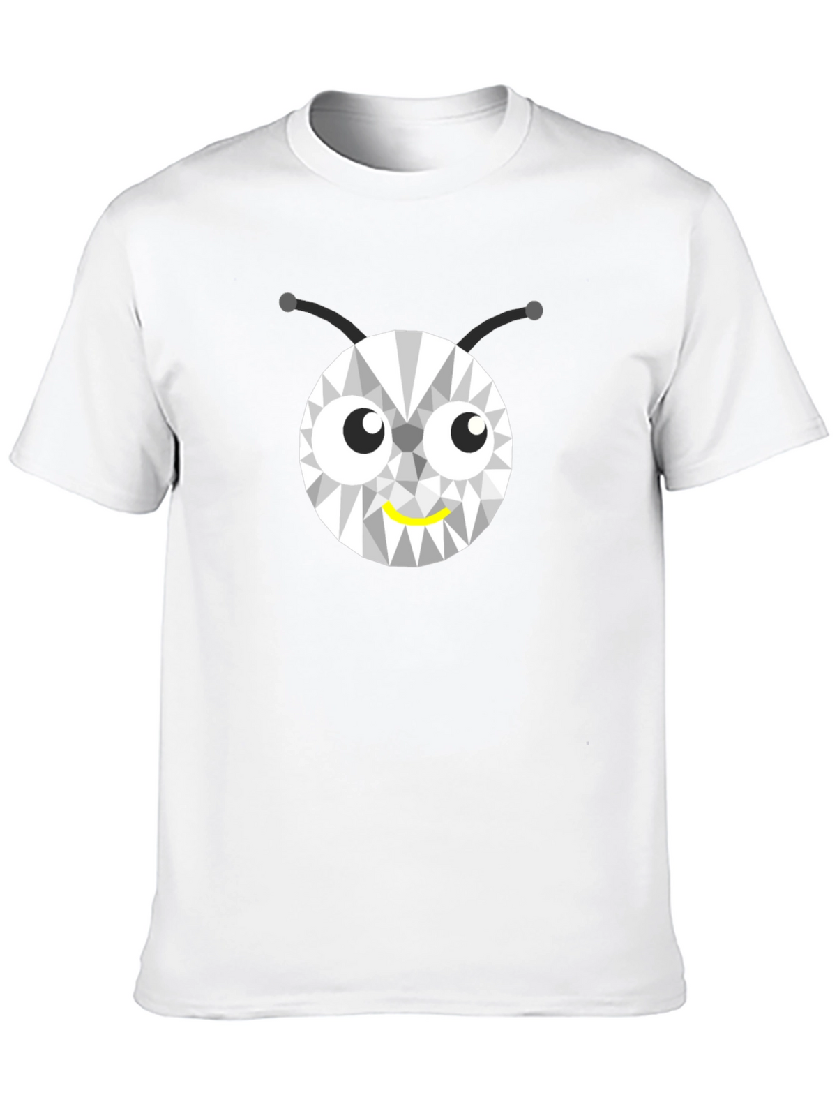 Geometric Bug Graphic Tee - Modern Style