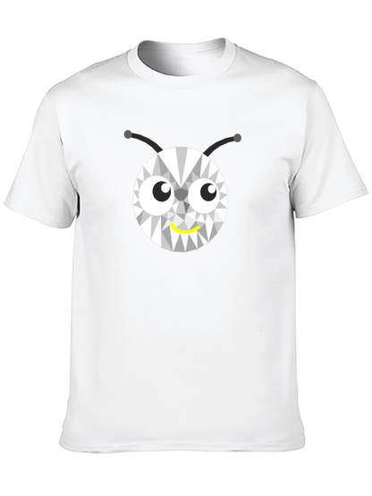 Geometric Bug Graphic Tee - Modern Style
