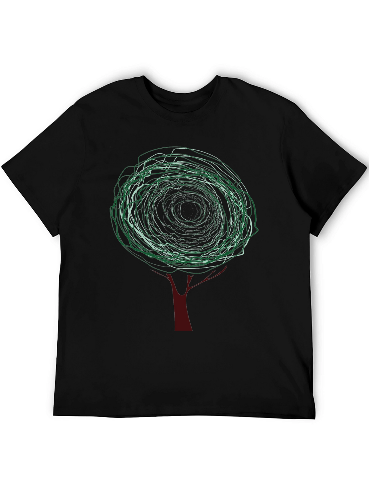 Abstract Tree Graphic Tee - Modern Style