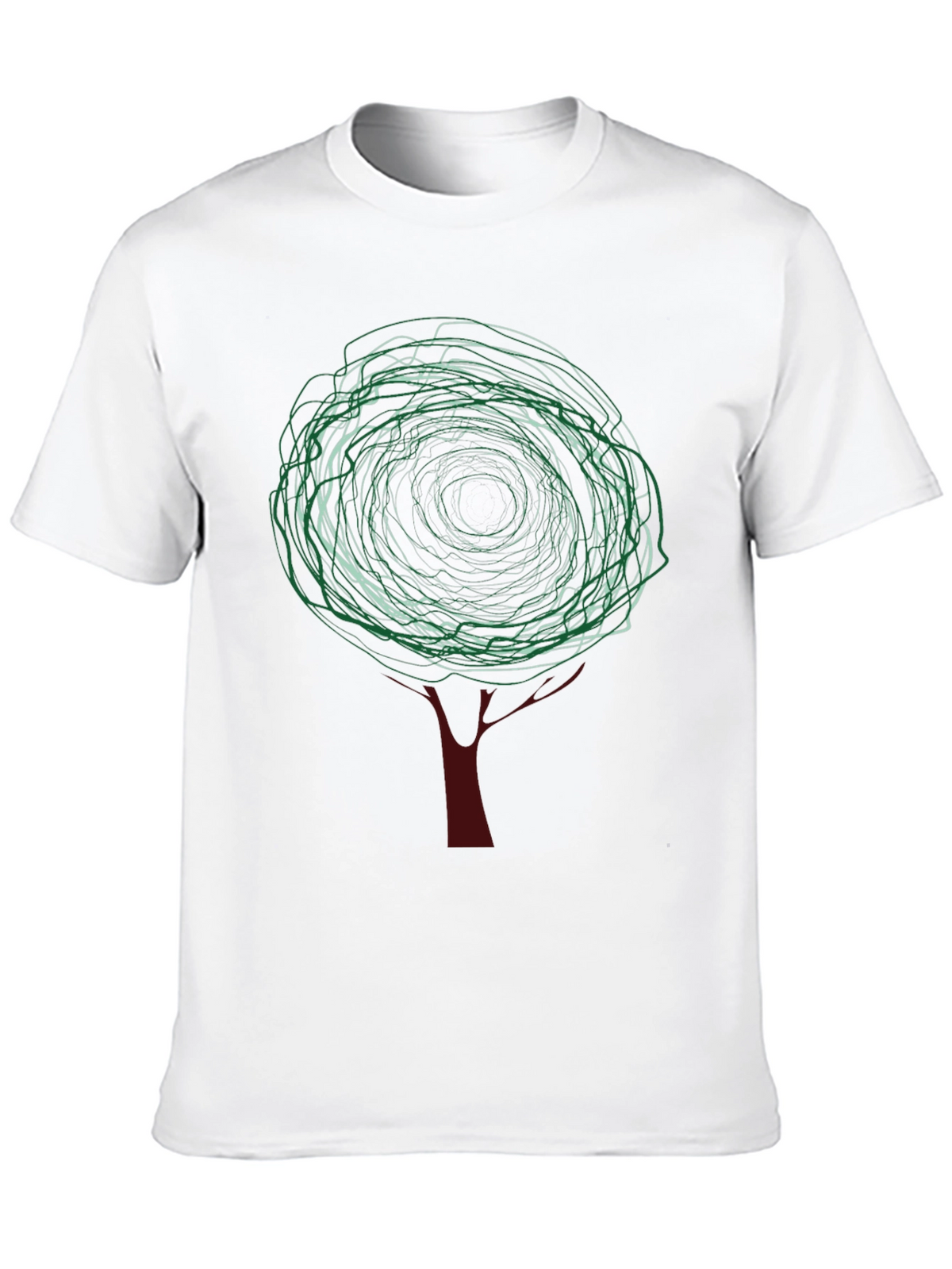 Abstract Tree Graphic Tee - Modern Style