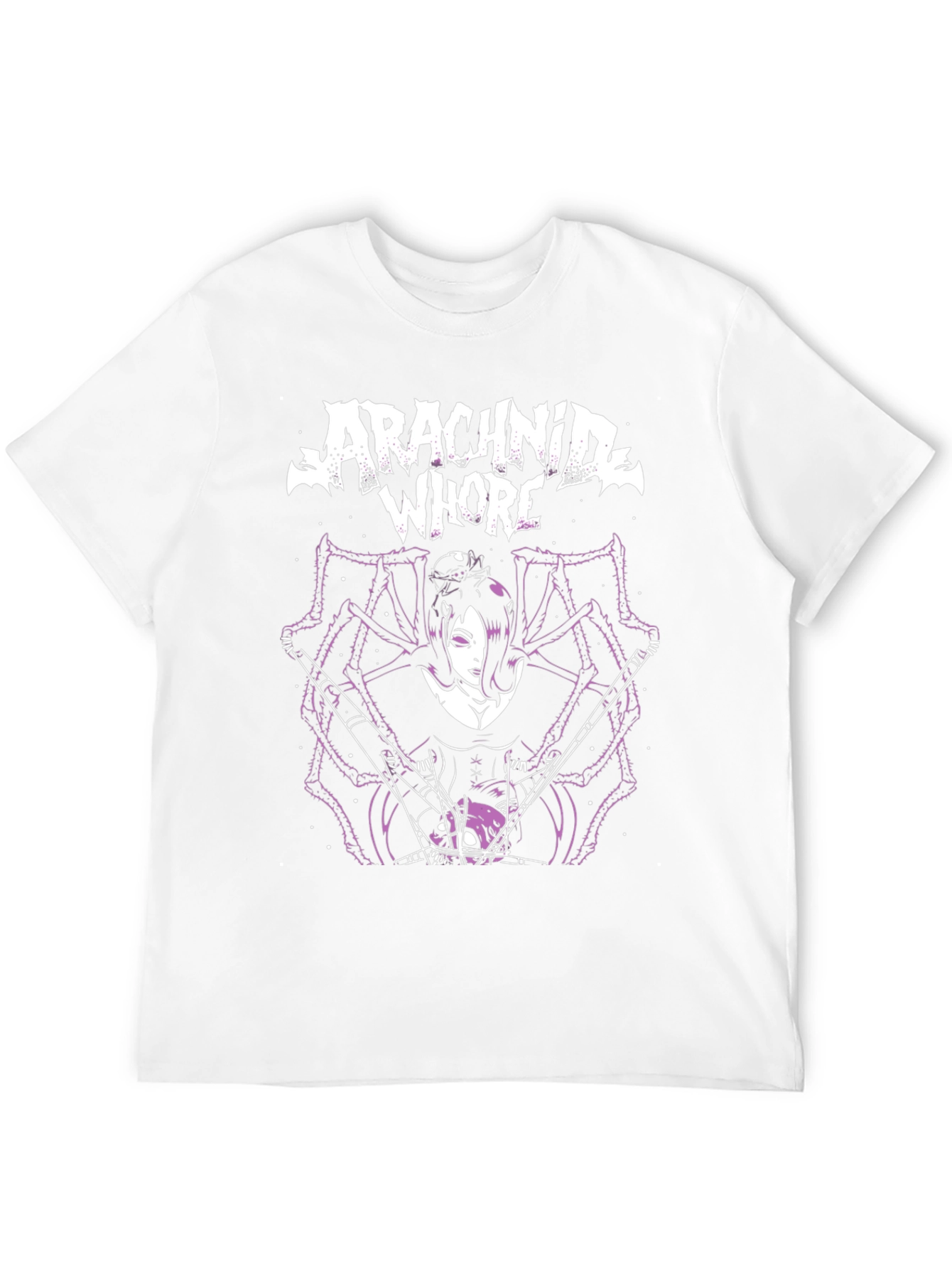 Arachnid Whore Graphic Tee - Black Cotton T-Shirt