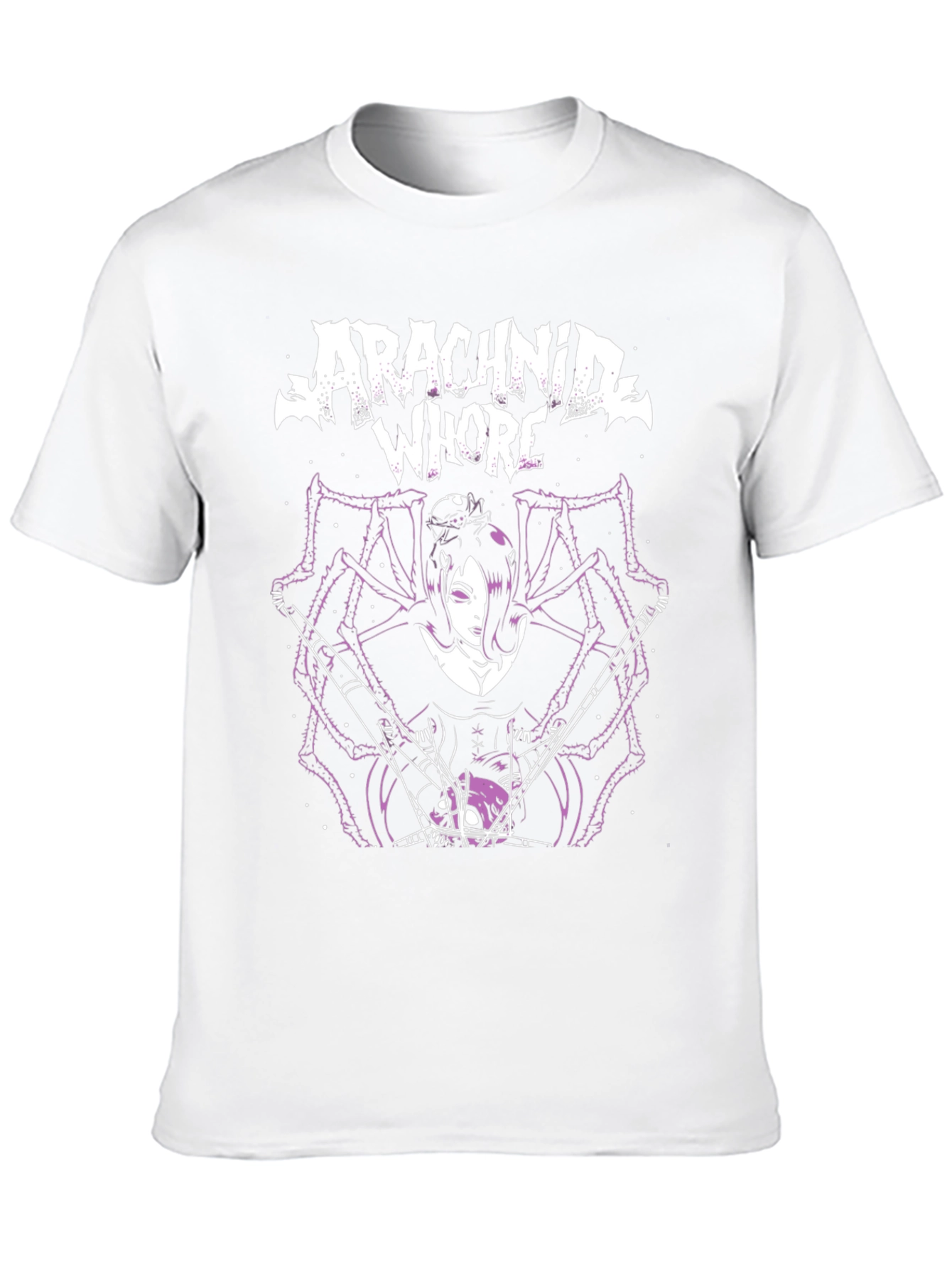 Arachnid Whore Graphic Tee - Black Cotton T-Shirt