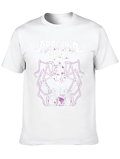Arachnid Whore Graphic Tee - Black Cotton T-Shirt