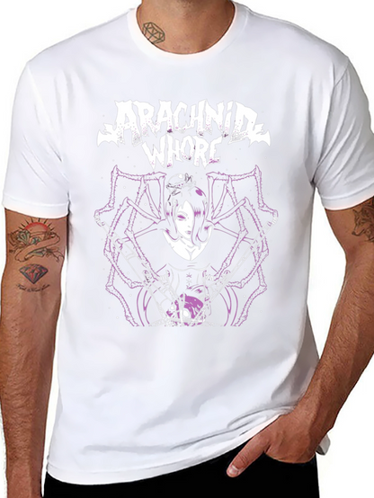 Arachnid Whore Graphic Tee - Black Cotton T-Shirt