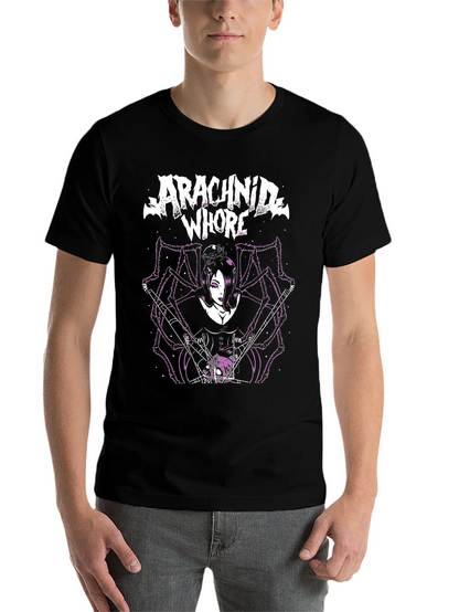 Arachnid Whore Graphic Tee - Black Cotton T-Shirt