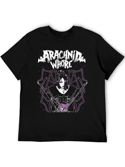 Arachnid Whore Graphic Tee - Black Cotton T-Shirt