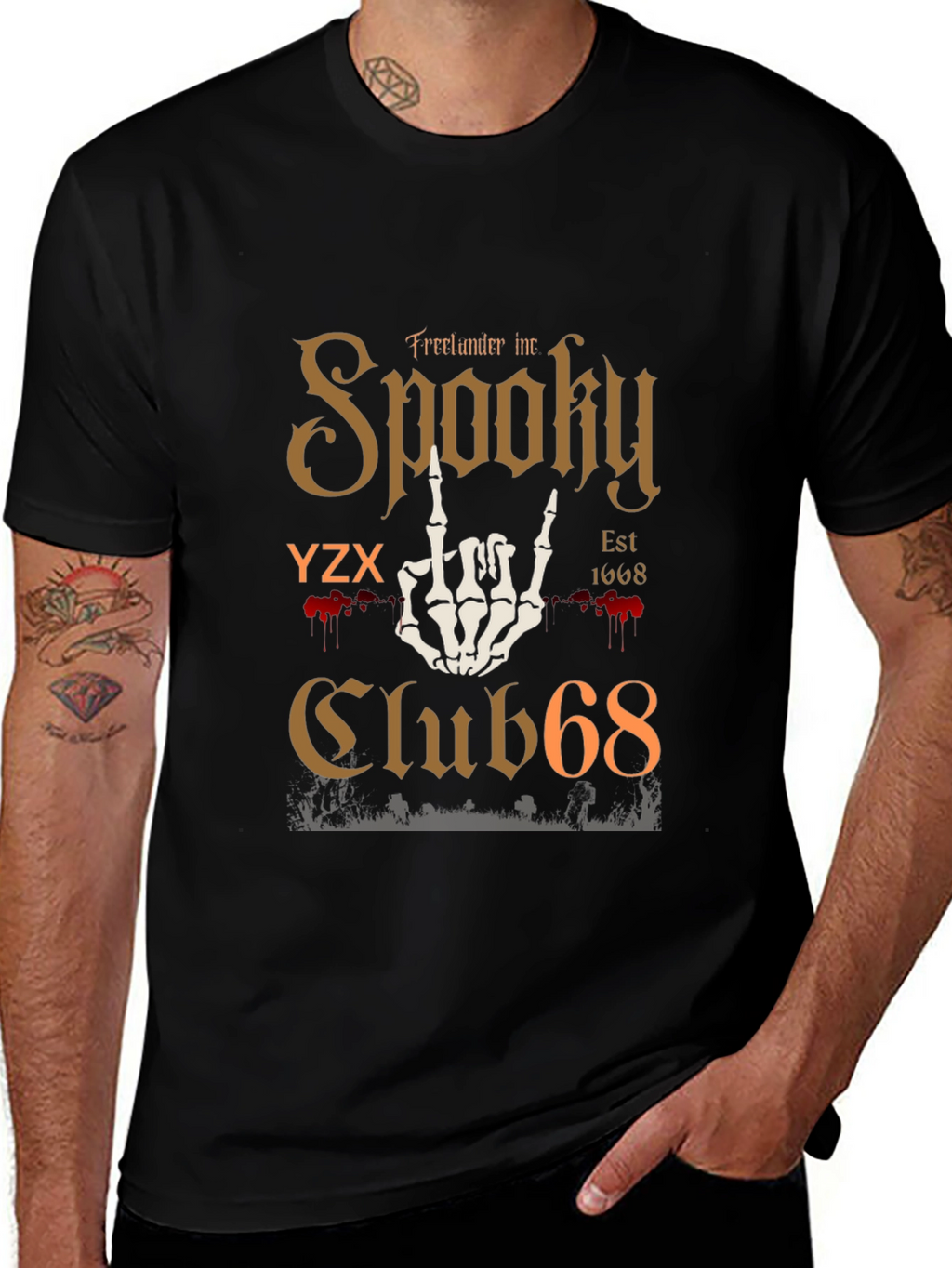 Spooky Club 68 Graphic T-Shirt - Halloween Tee