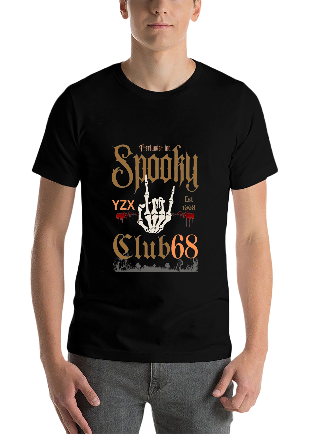 Spooky Club 68 Graphic T-Shirt - Halloween Tee