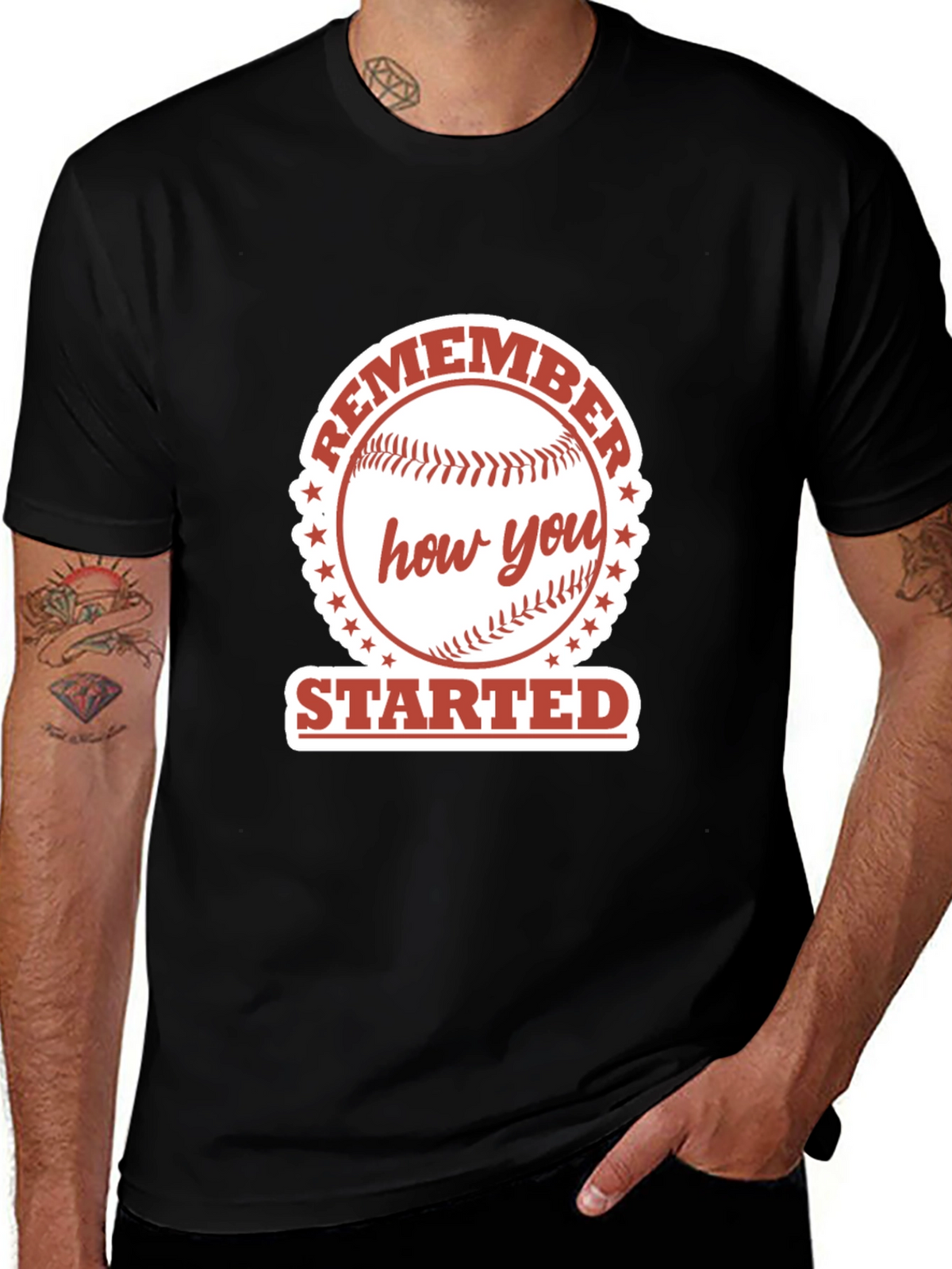 Remember How You Started Baseball Graphic Tee