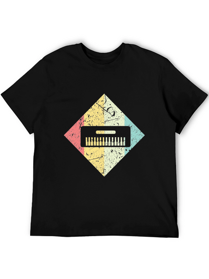 Retro Keyboard T-Shirt - Music Lover Tee