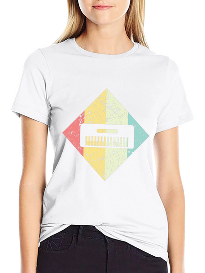 Retro Keyboard T-Shirt - Music Lover Tee