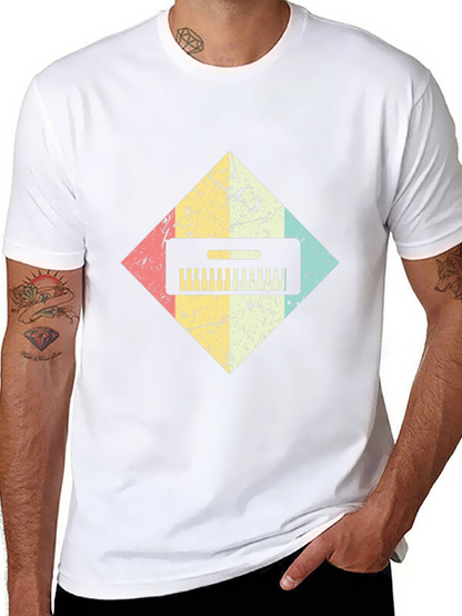 Retro Keyboard T-Shirt - Music Lover Tee