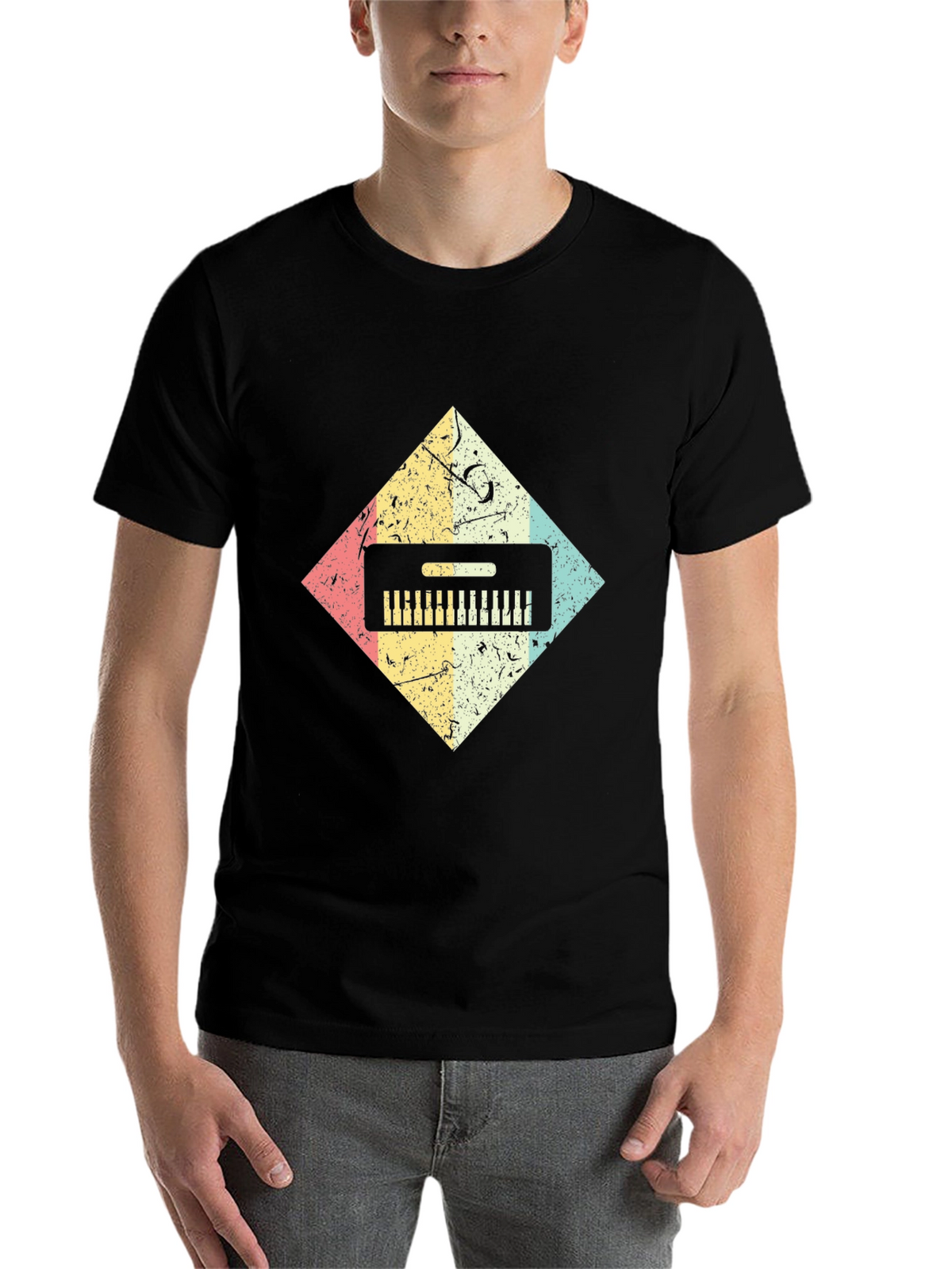 Retro Keyboard T-Shirt - Music Lover Tee