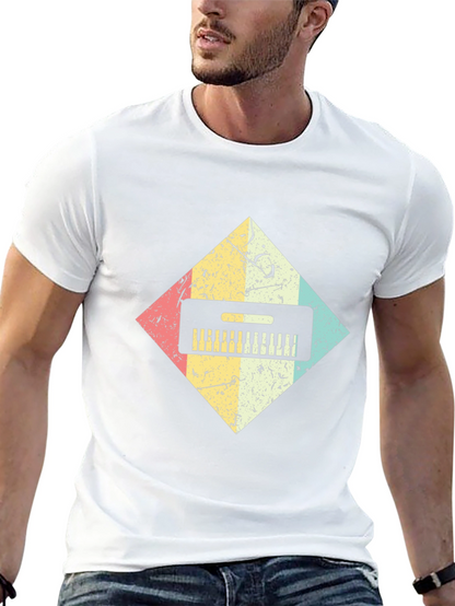Retro Keyboard T-Shirt - Music Lover Tee