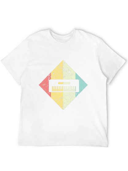 Retro Keyboard T-Shirt - Music Lover Tee