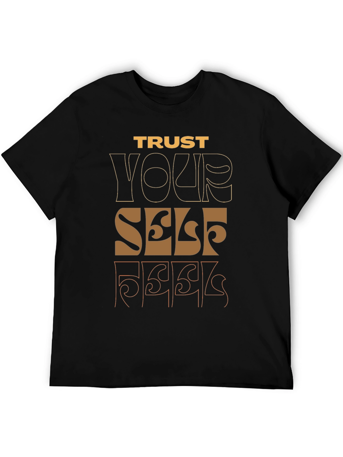 Trust Yourself Graphic Tee - Black Casual Shirt