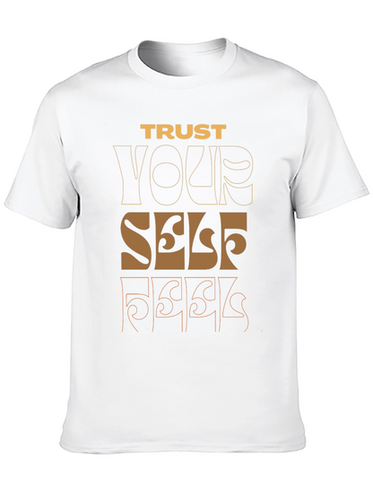 Trust Yourself Graphic Tee - Black Casual Shirt