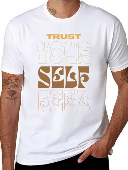 Trust Yourself Graphic Tee - Black Casual Shirt