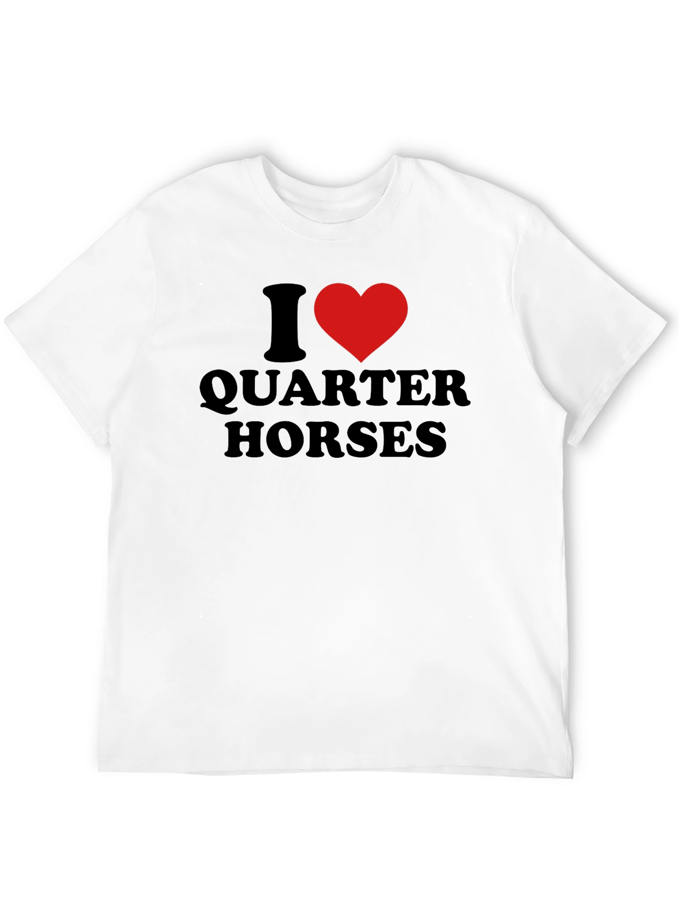 I Heart Quarter Horses Black Graphic T-Shirt