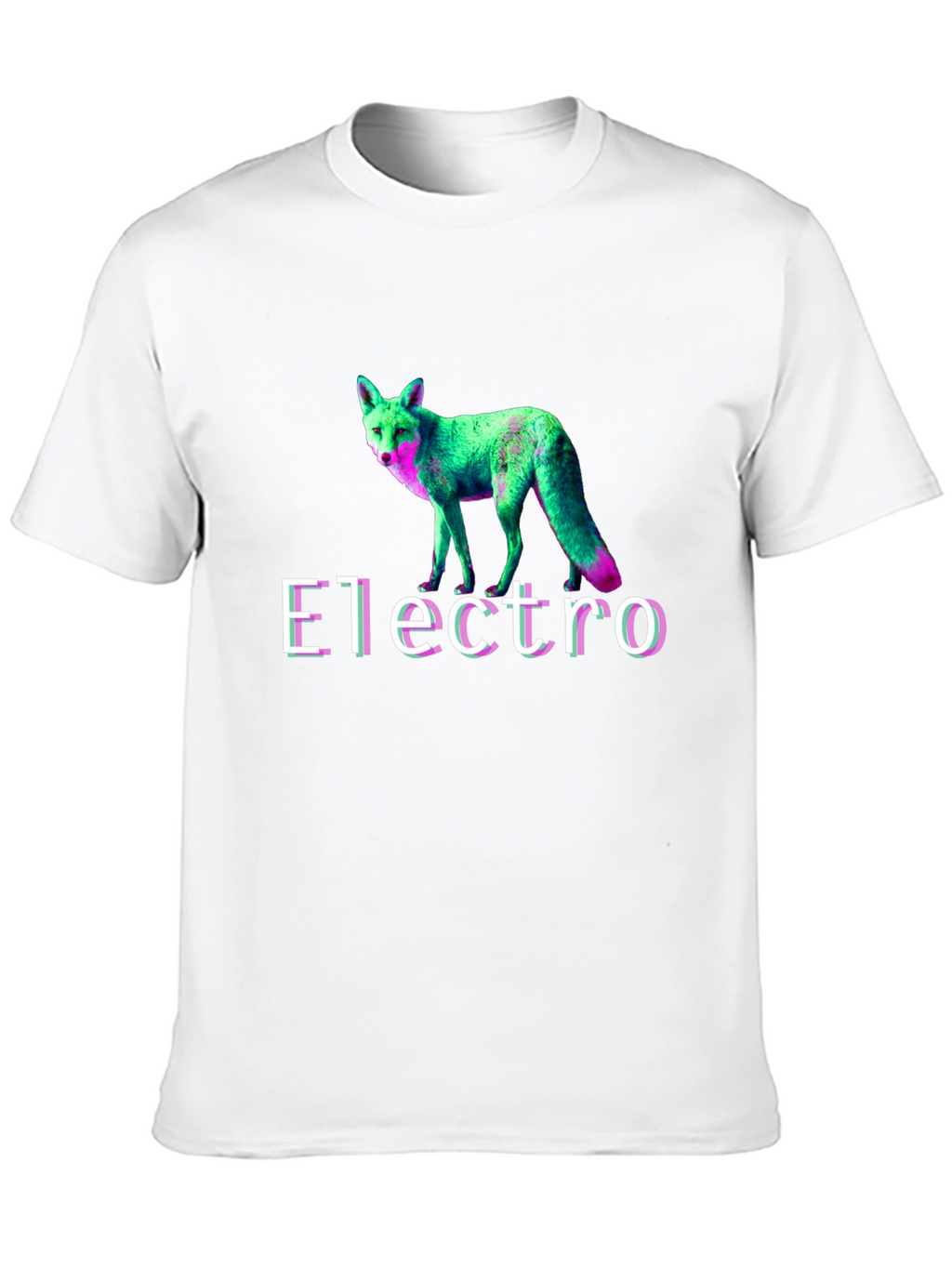 Electro Fox Graphic Tee - Stylish Black T-Shirt