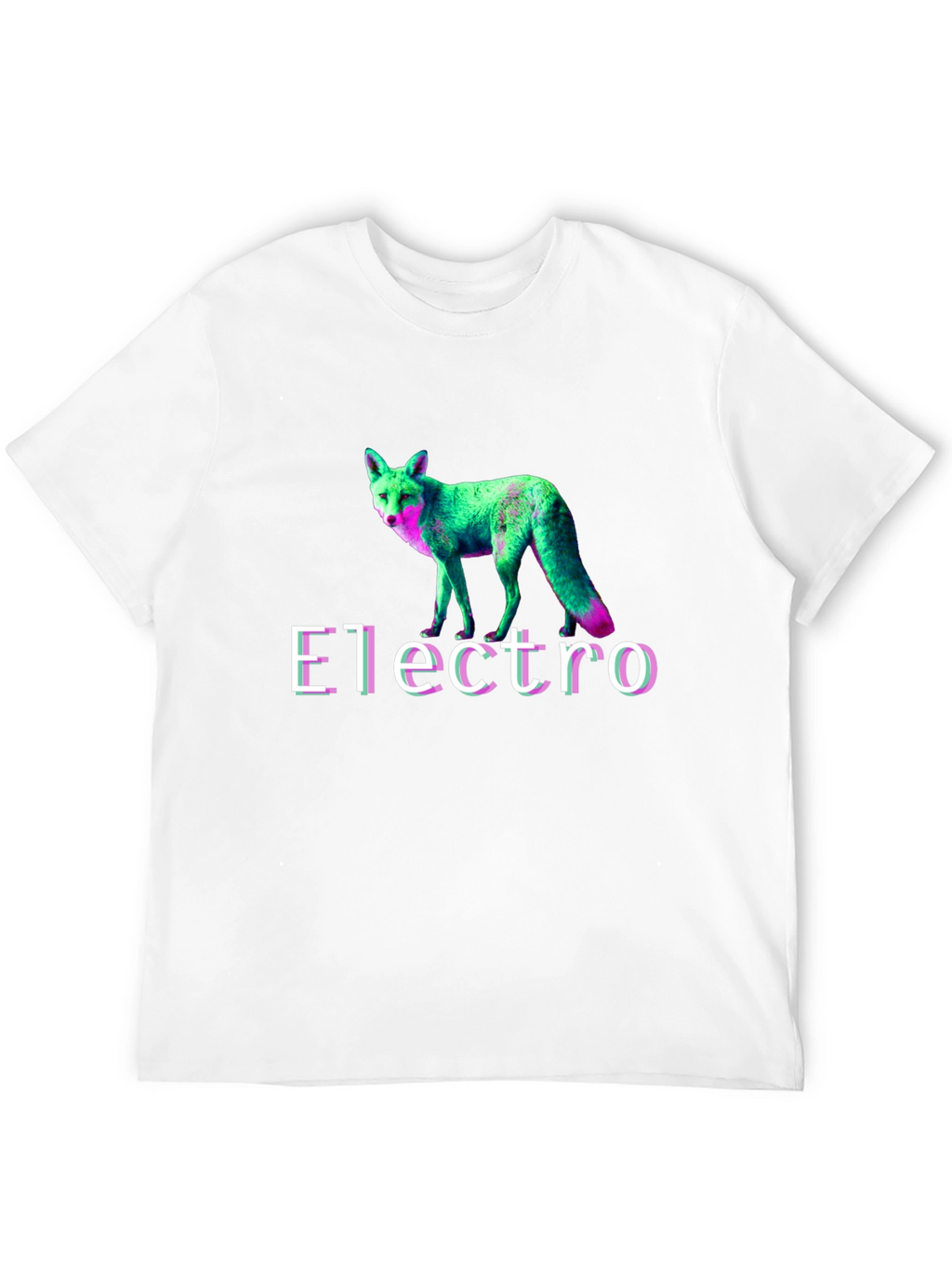 Electro Fox Graphic Tee - Stylish Black T-Shirt