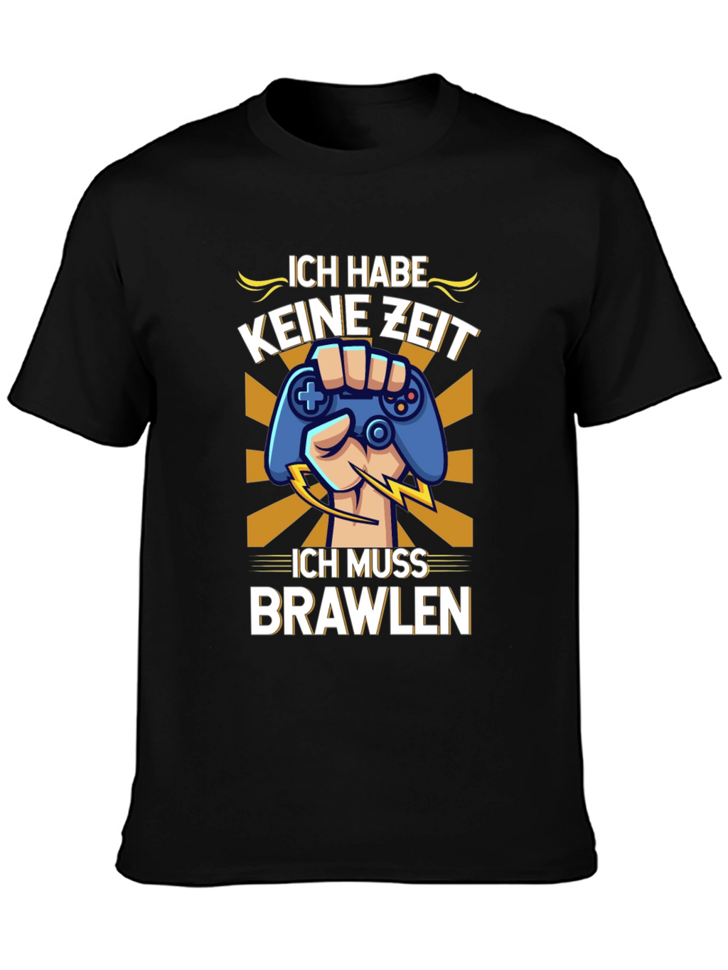 Ich Muss Brawlen Gamer T-Shirt - Black