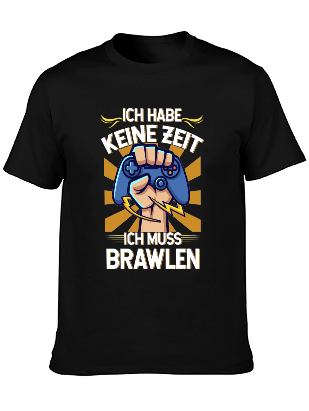 Ich Muss Brawlen Gamer T-Shirt - Black