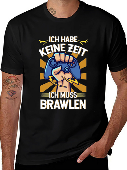 Ich Muss Brawlen Gamer T-Shirt - Black