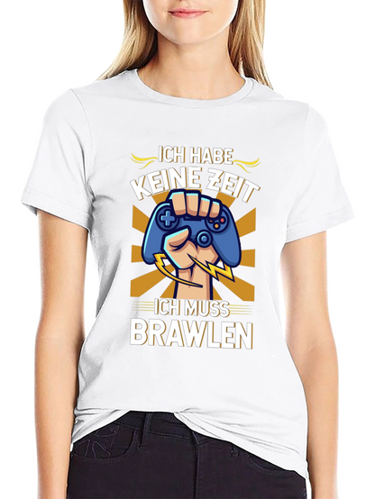 Ich Muss Brawlen Gamer T-Shirt - Black