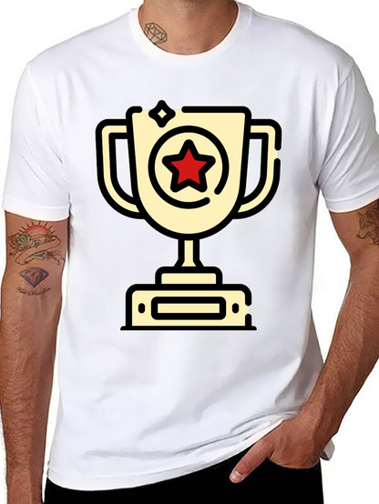 Winners Trophy T-Shirt - Champion Star Design