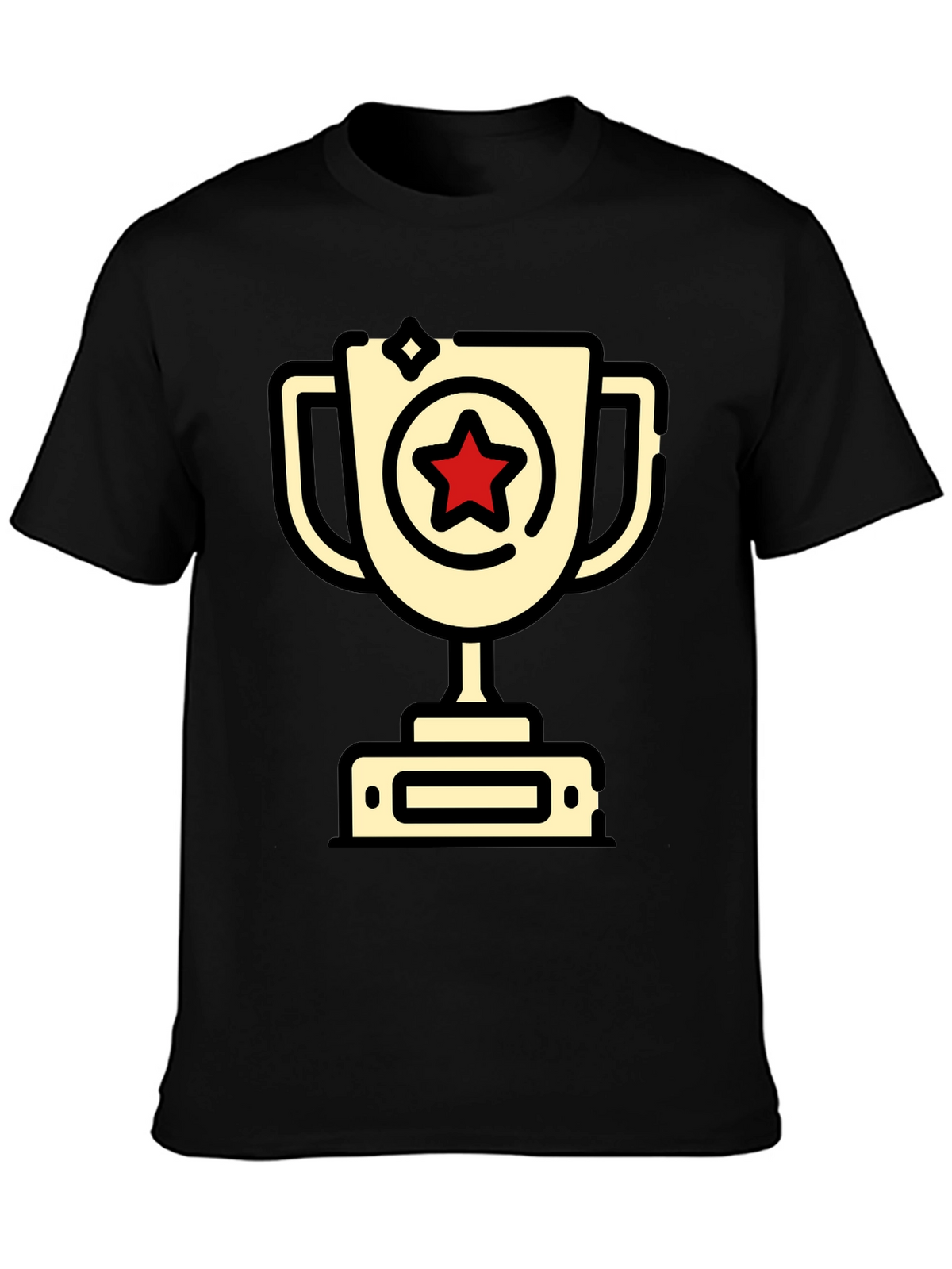Winners Trophy T-Shirt - Champion Star Design