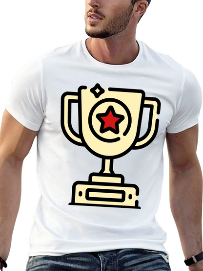 Winners Trophy T-Shirt - Champion Star Design