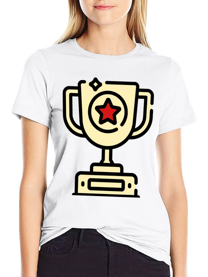 Winners Trophy T-Shirt - Champion Star Design