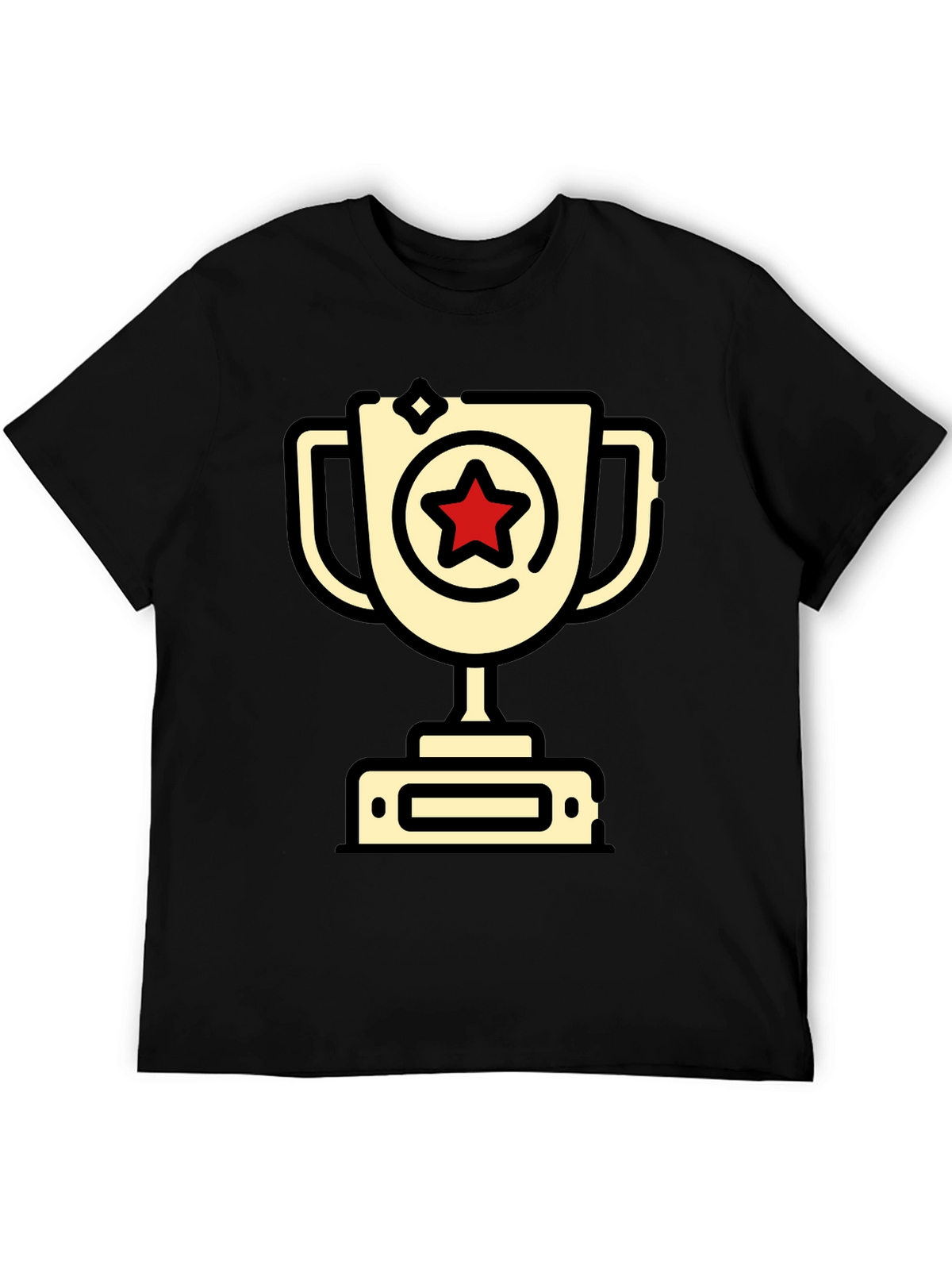 Winners Trophy T-Shirt - Champion Star Design