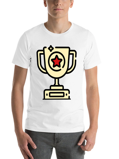 Winners Trophy T-Shirt - Champion Star Design
