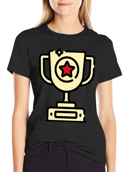 Winners Trophy T-Shirt - Champion Star Design