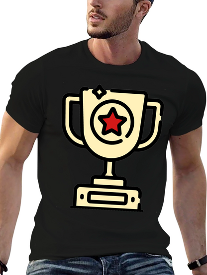 Winners Trophy T-Shirt - Champion Star Design