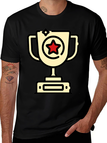 Winners Trophy T-Shirt - Champion Star Design