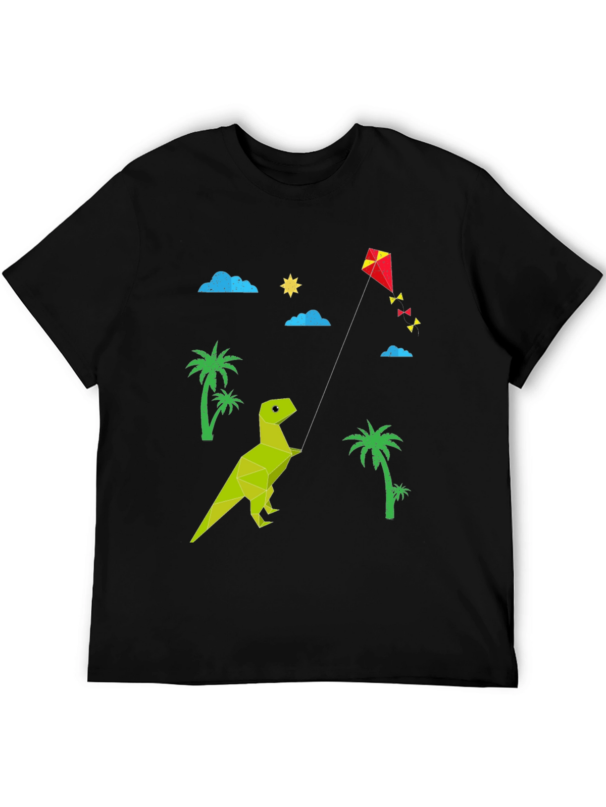 Dino Kite T-Shirt: Stylish Black Tee