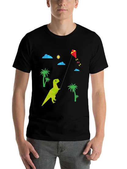 Dino Kite T-Shirt: Stylish Black Tee