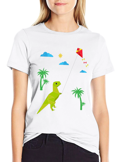 Dino Kite T-Shirt: Stylish Black Tee