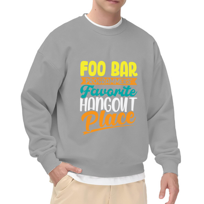 Foo Bar Programmers Favorite Hangout Crewneck Sweatshirt, Coding Developer Pullover, Programmer Gift