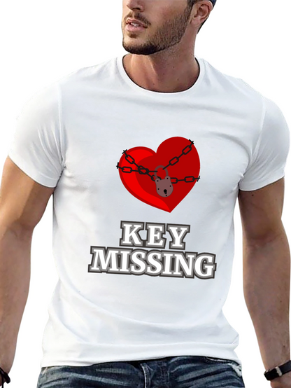 Key Missing Heart Graphic T-Shirt