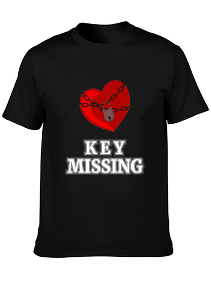 Key Missing Heart Graphic T-Shirt