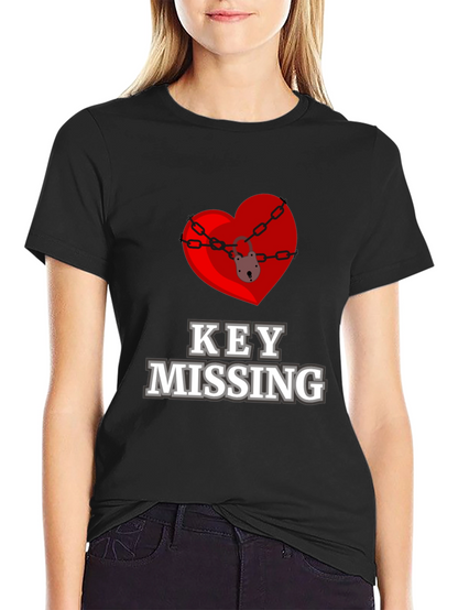 Key Missing Heart Graphic T-Shirt