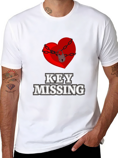 Key Missing Heart Graphic T-Shirt