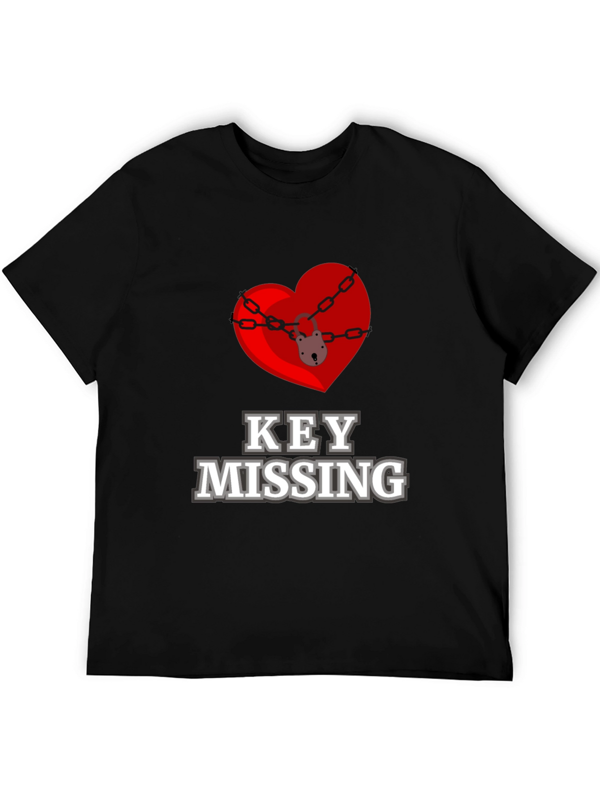 Key Missing Heart Graphic T-Shirt